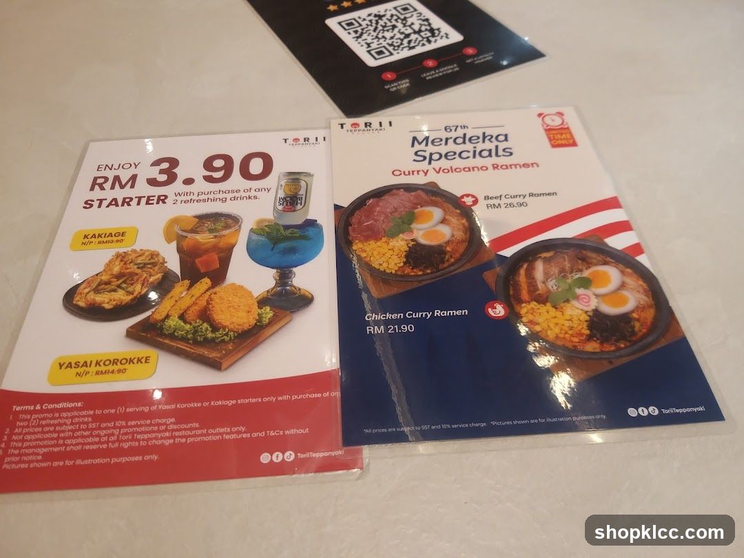 Torii Teppanyaki Merdeka Specials