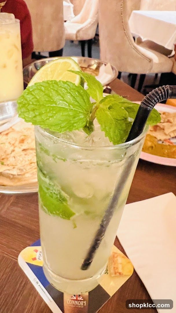 Refreshing Drink with Mint and Lime