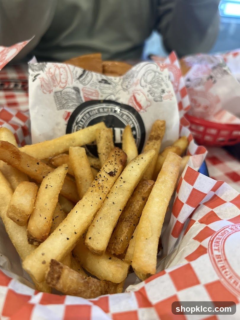 French Fries and Burger Wrapper