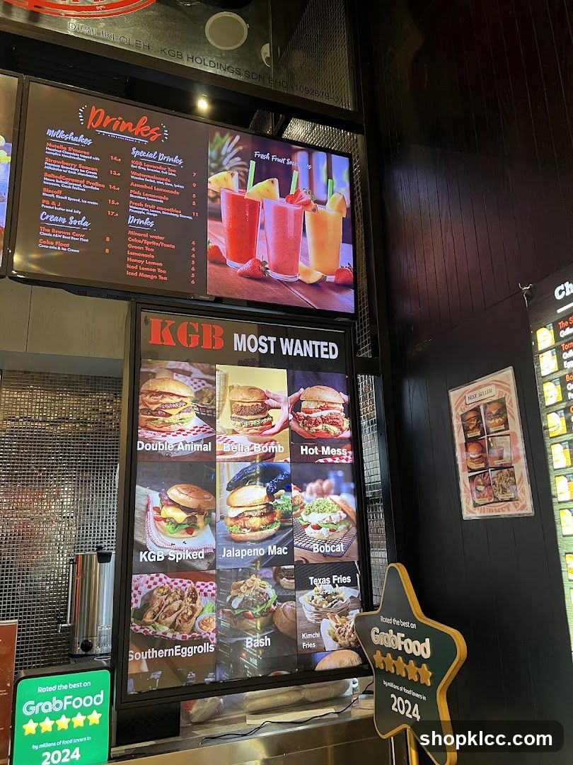 KGB Most Wanted Menu