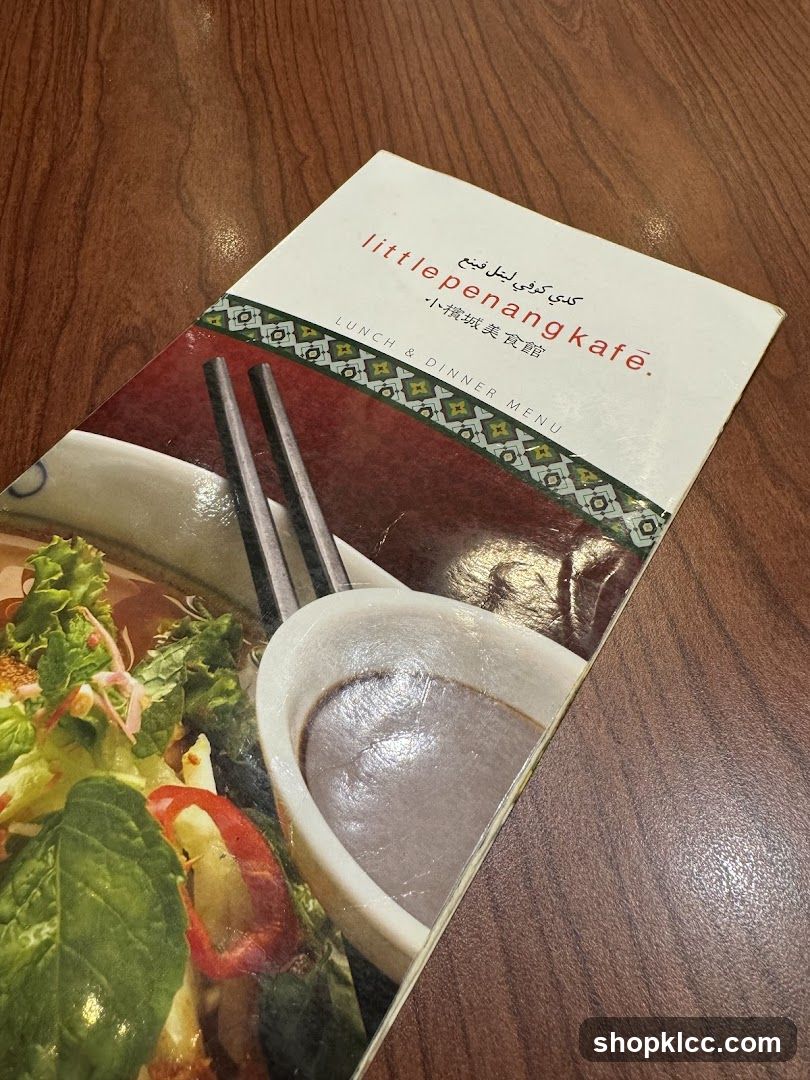 Little Penang Kafe Lunch & Dinner Menu