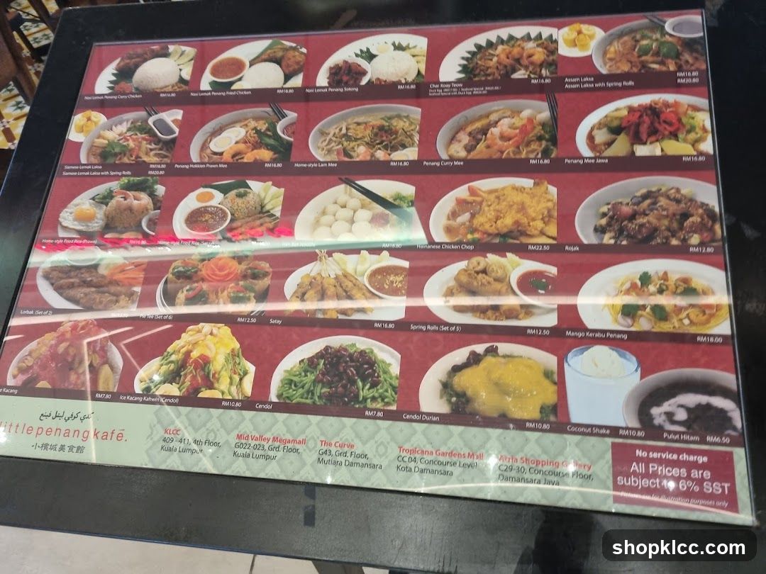 Little Penang Cafe Menu