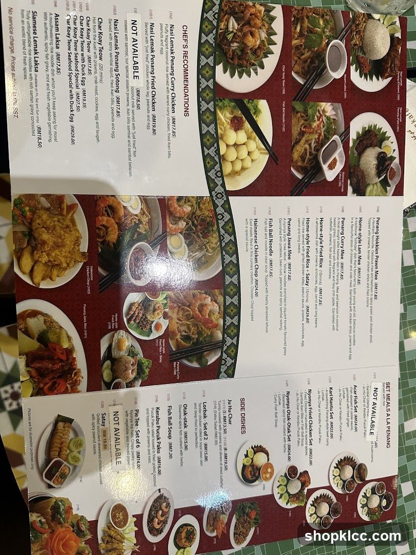 CHEF'S RECOMMENDATIONS