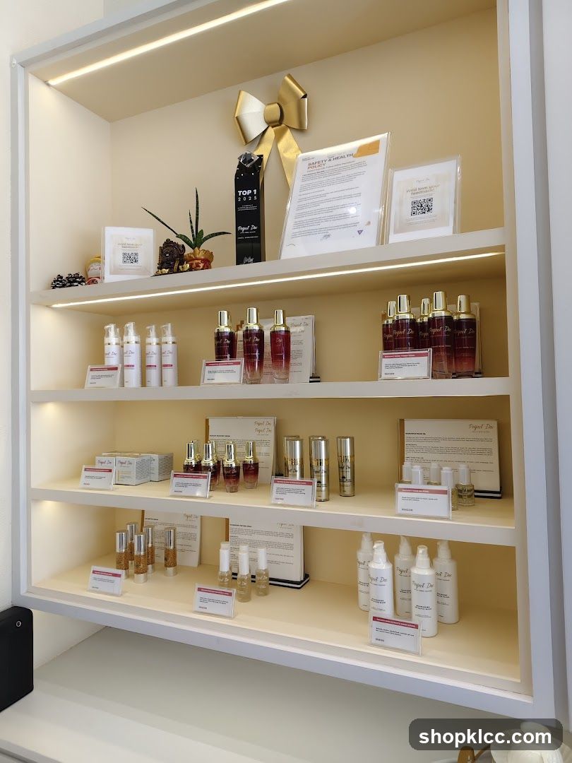 Skincare Products Display