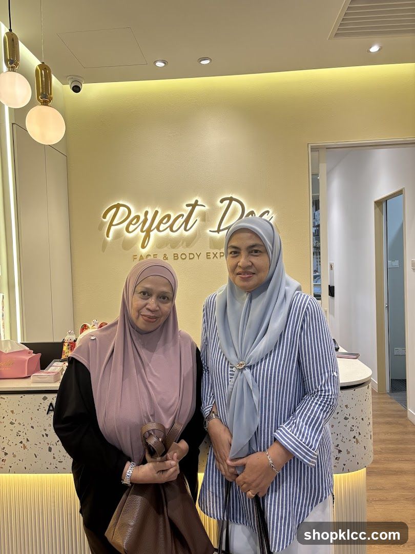 Two Women Posing in Front of a Salon