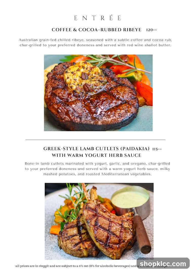 Entrée Menu