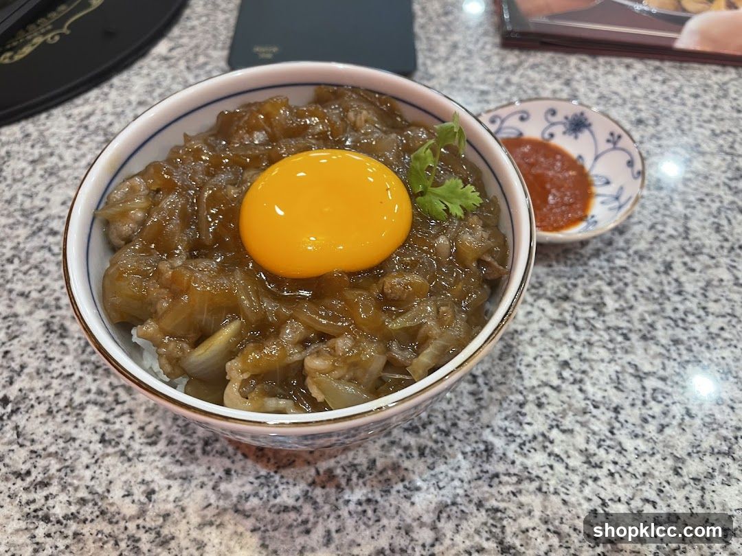 Gyudon with Raw Egg Yolk