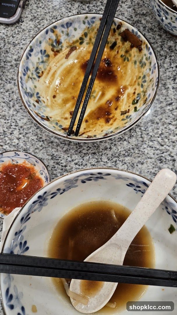 Empty Bowls and Dipping Sauce