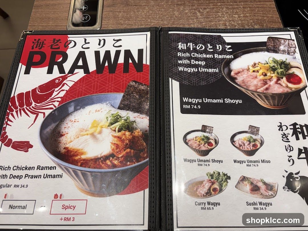 Ramen Menu