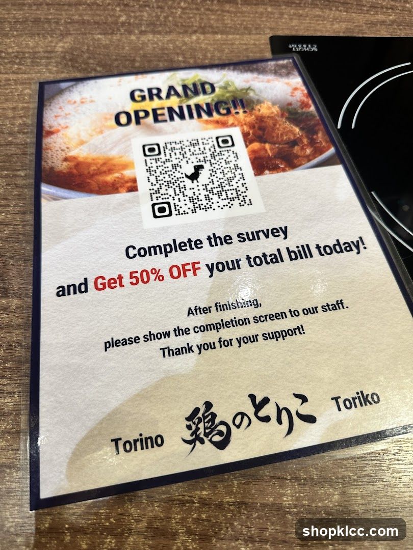 Grand Opening Survey Offer