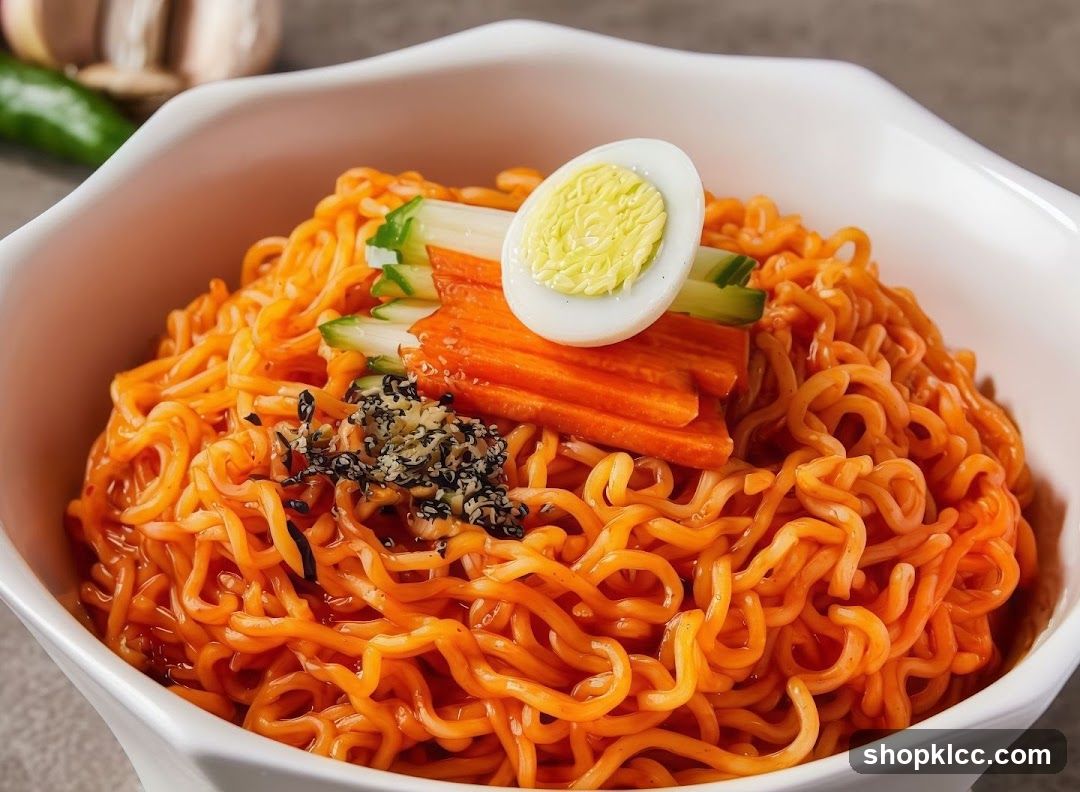 Spicy Noodles with Egg and Vegetables
