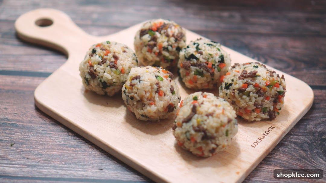 Onigiri on a Cutting Board