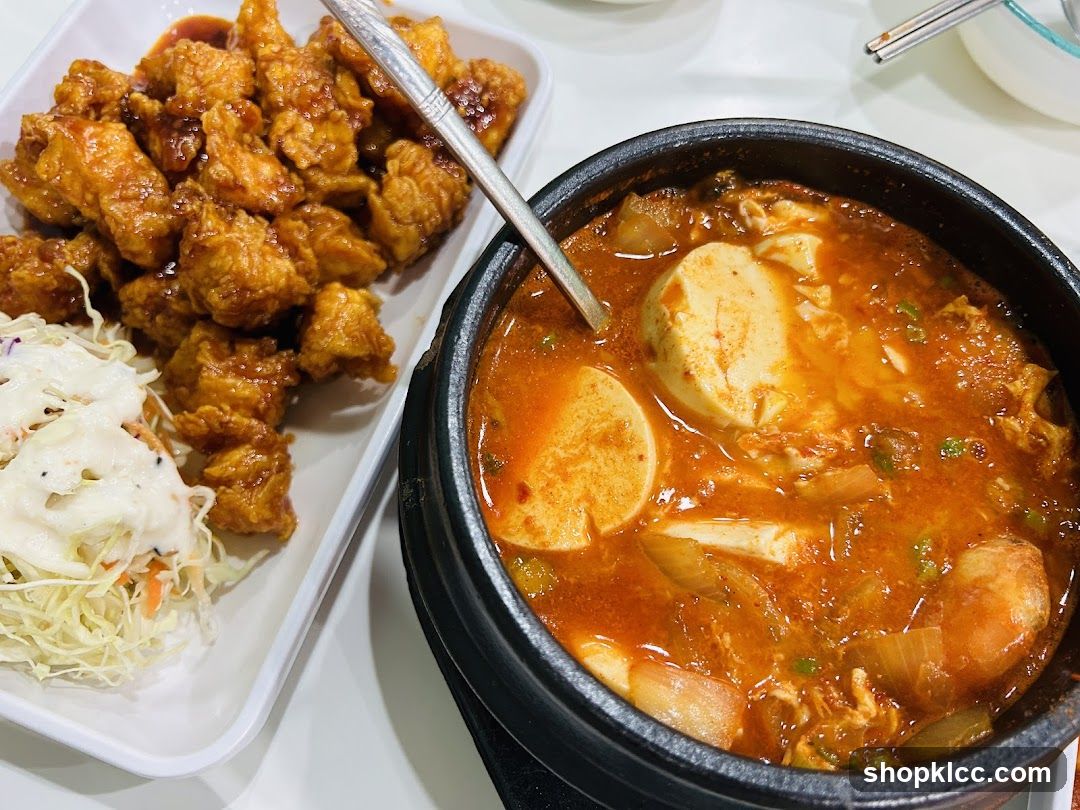 Korean Stew and Fried Chicken