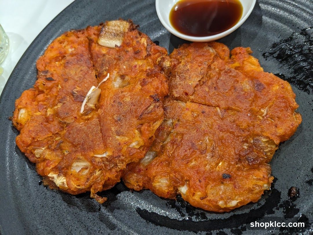 Kimchi Pancakes with Dipping Sauce