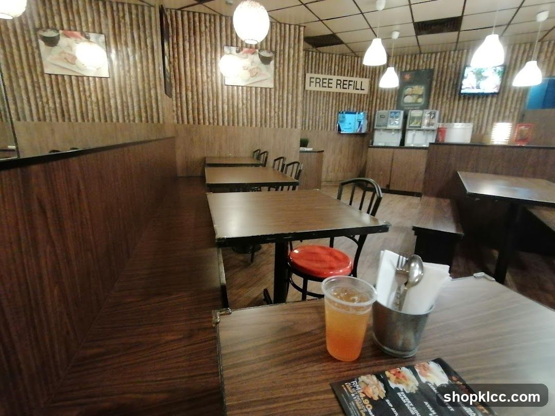 Restaurant Interior with Seating and Drink
