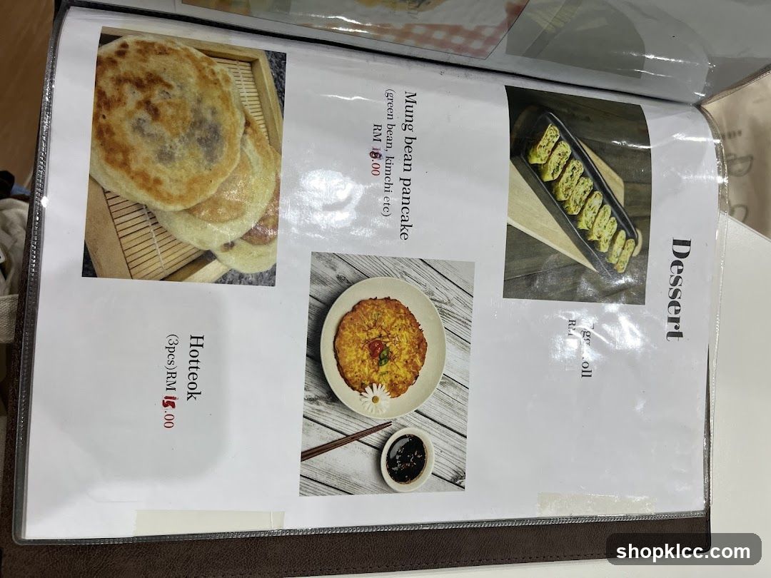 Dessert Menu