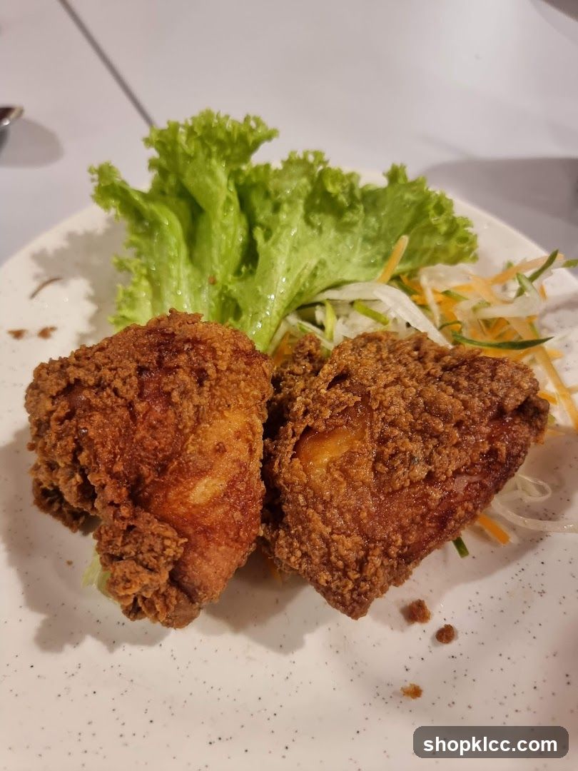 Fried Chicken with Salad