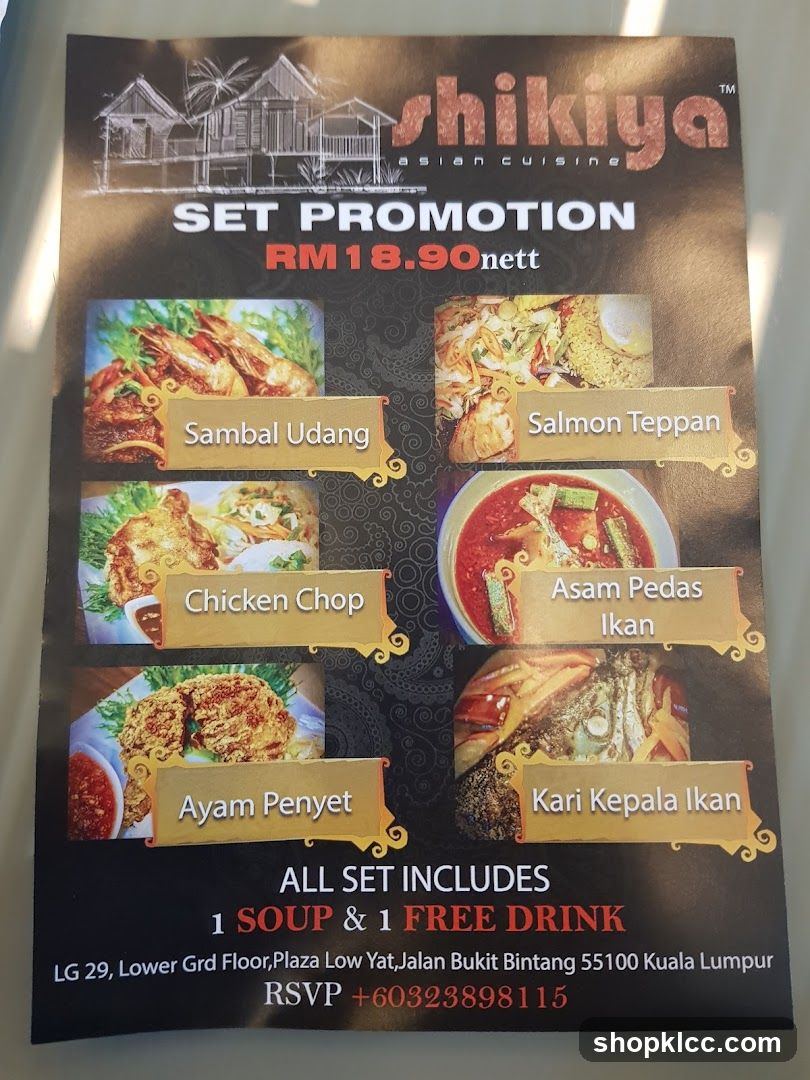 Shikiya Asian Cuisine Set Promotion
