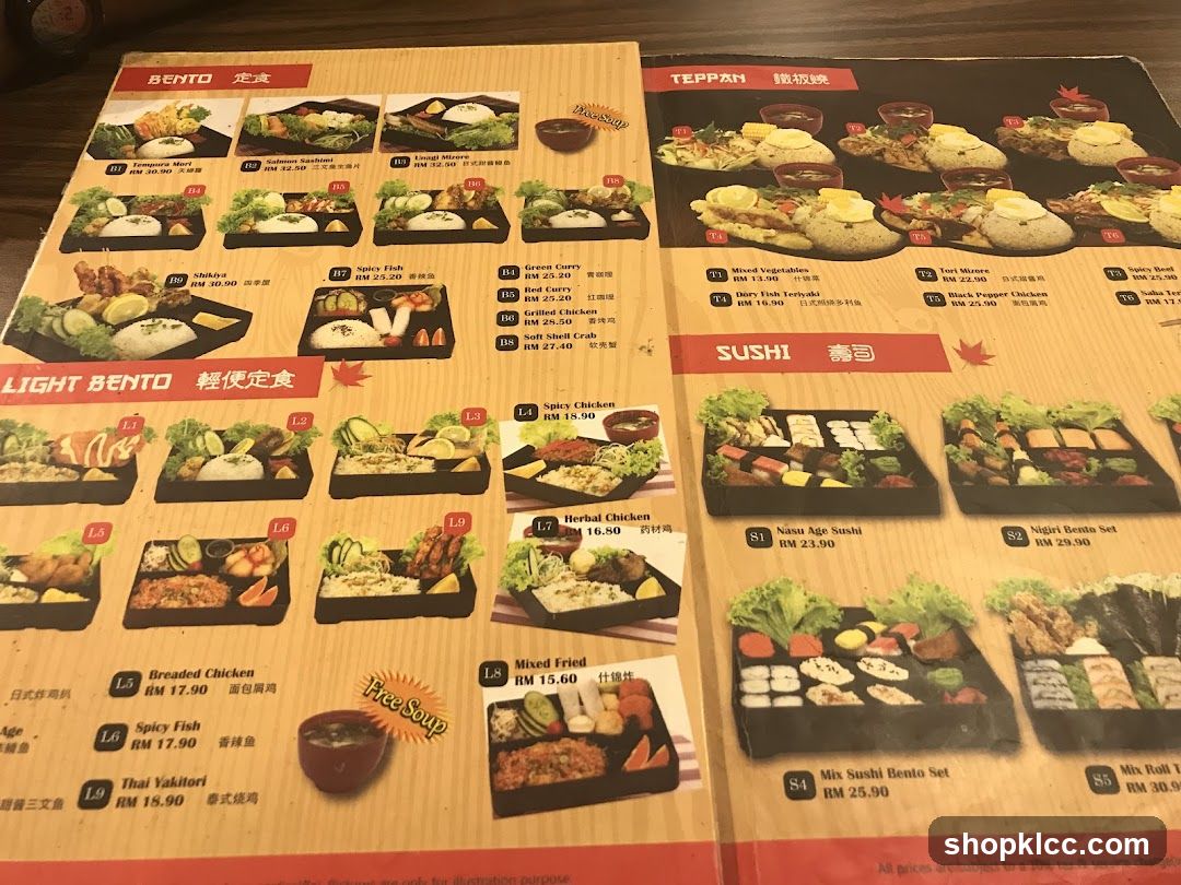 BENTO, TEPPAN, SUSHI