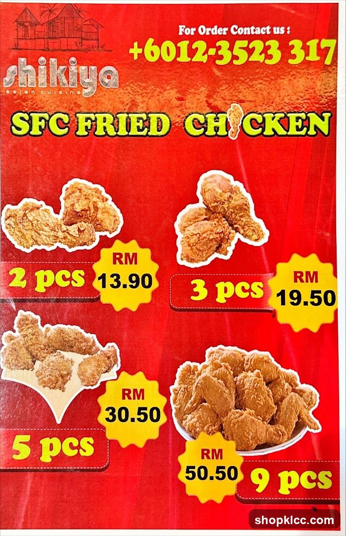 SFC Fried Chicken Menu