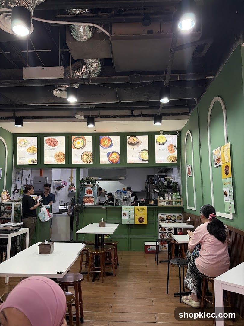 Restaurant Interior with Food Displays