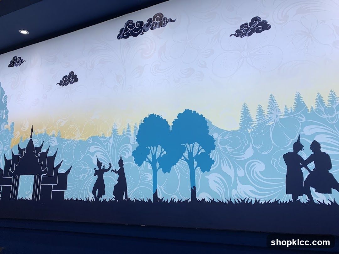 Wall Mural with Silhouettes