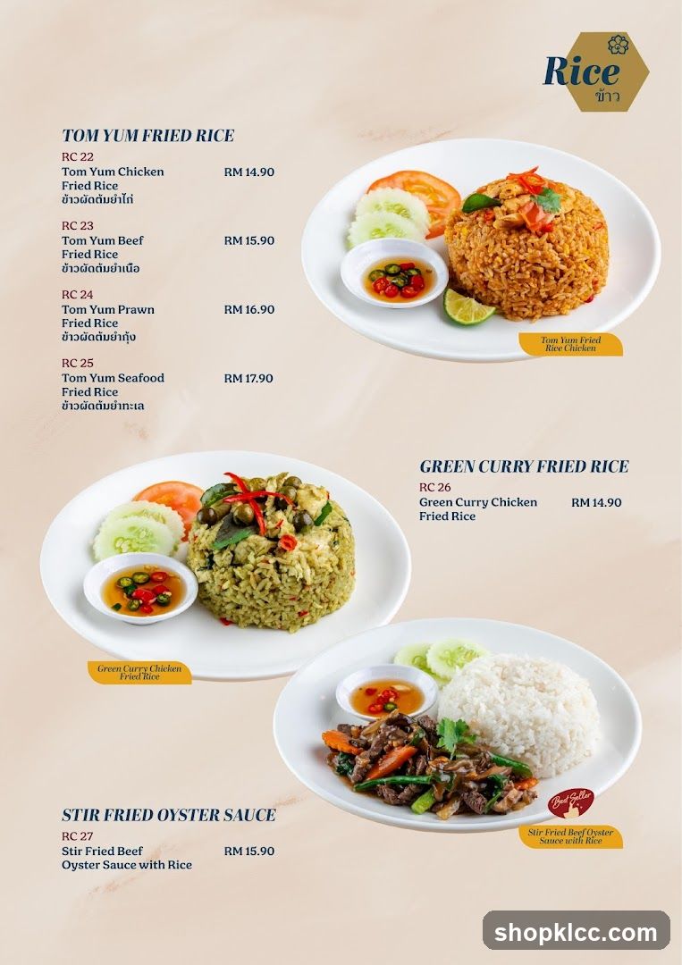Rice Menu