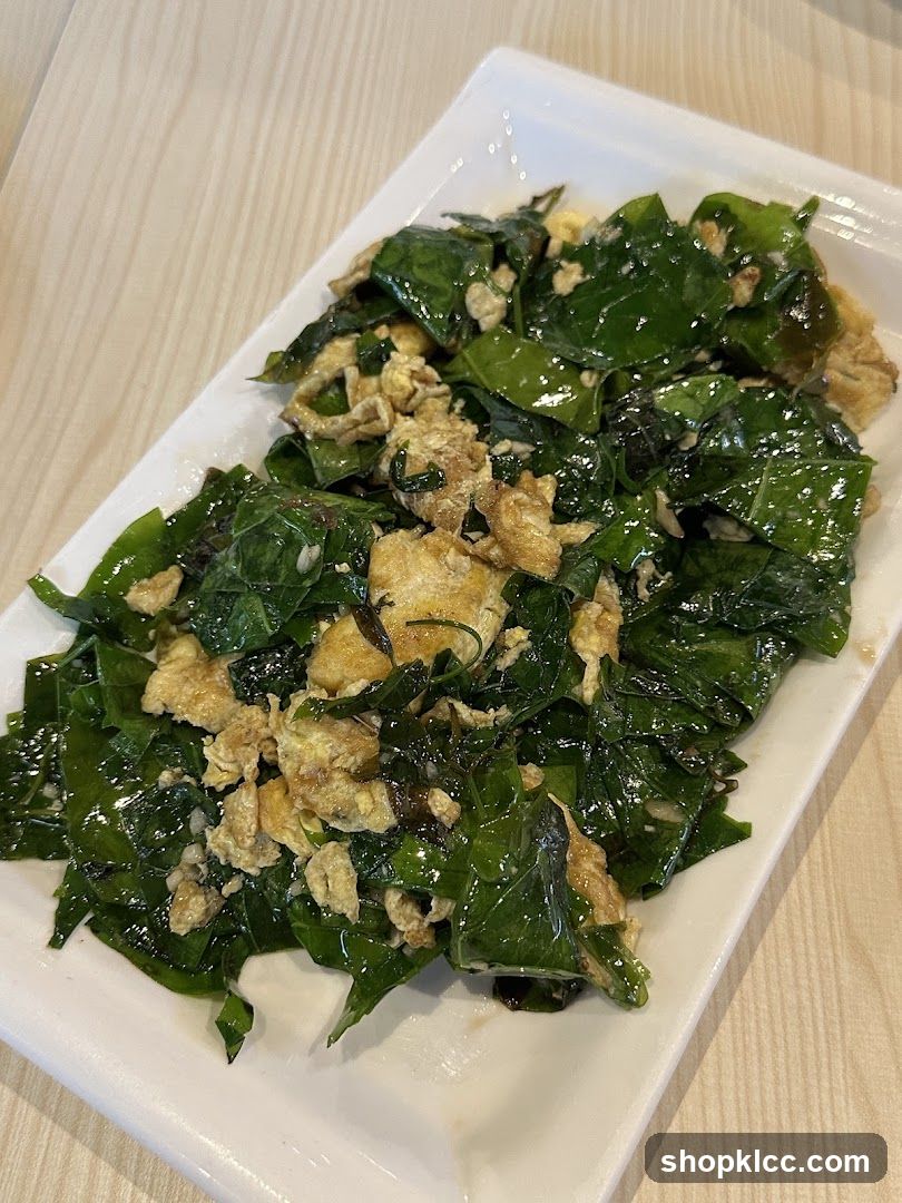 Stir-fried Greens with Egg