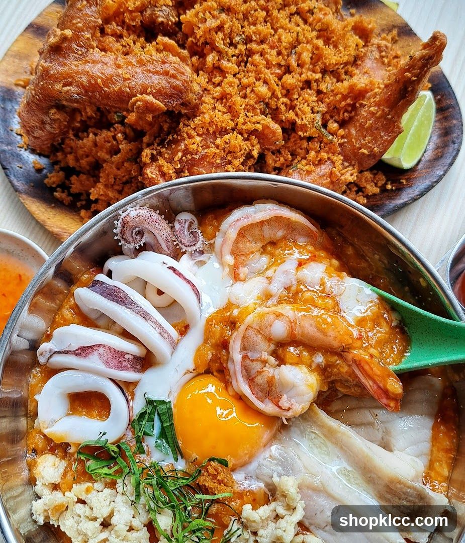 Seafood and Fried Chicken Dish