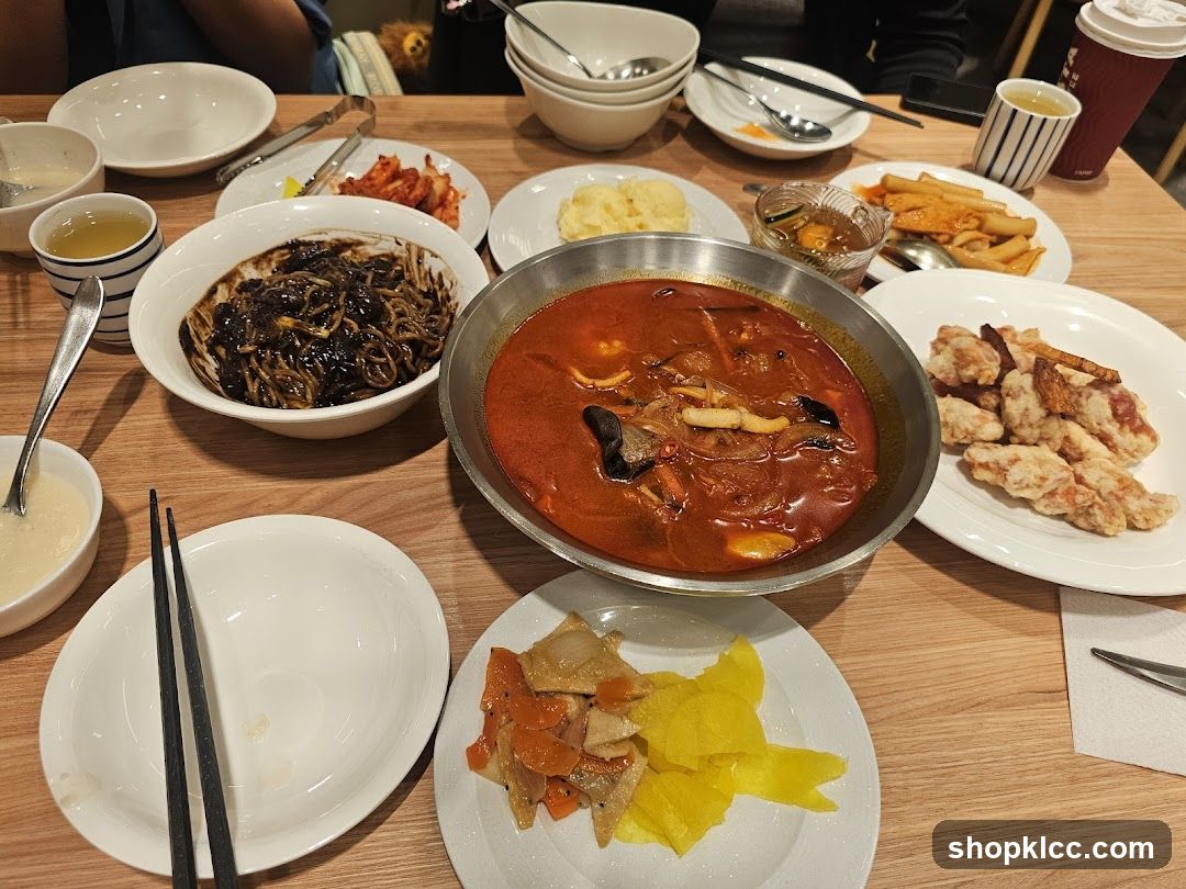 Table with Korean Food