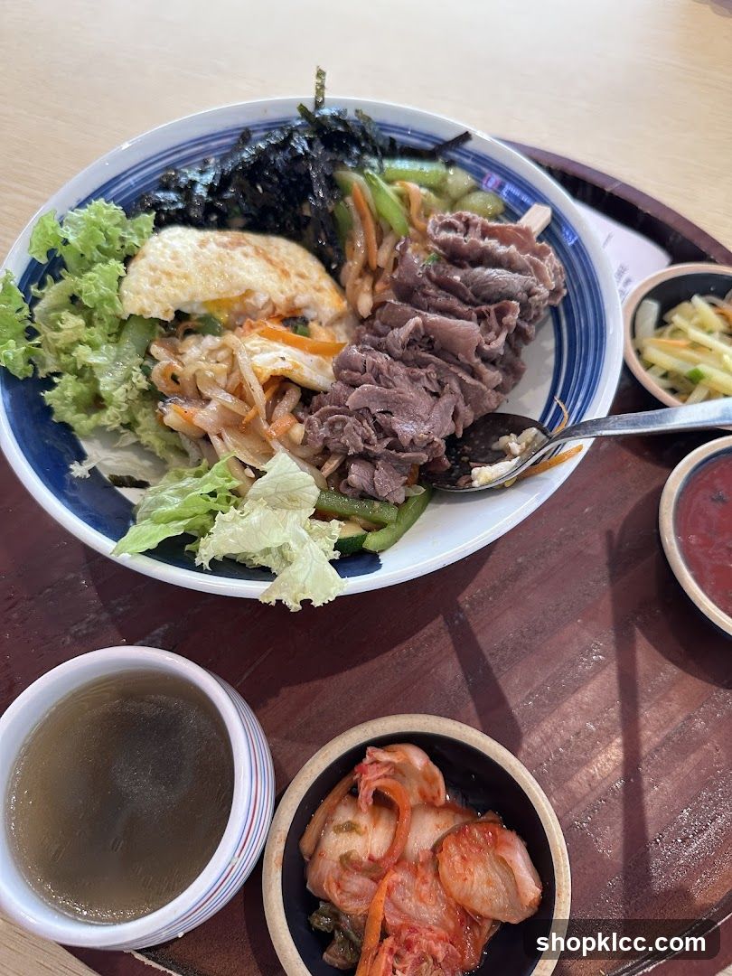 Bibimbap with side dishes