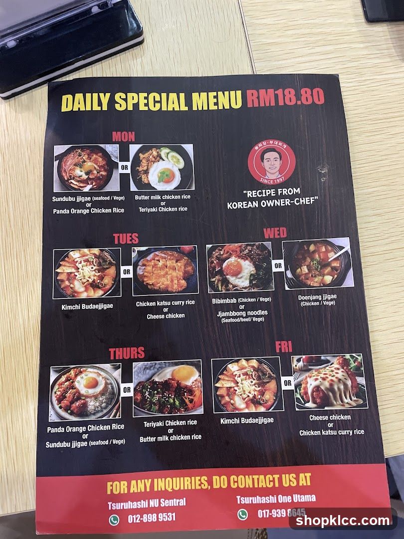 DAILY SPECIAL MENU