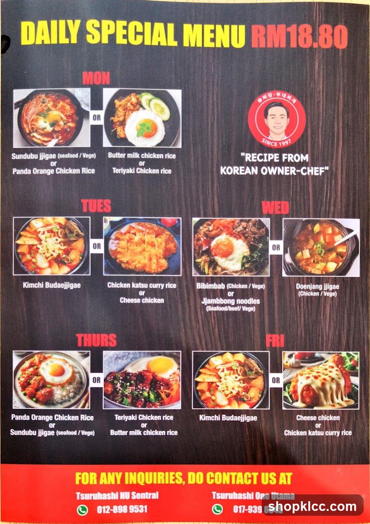 DAILY SPECIAL MENU