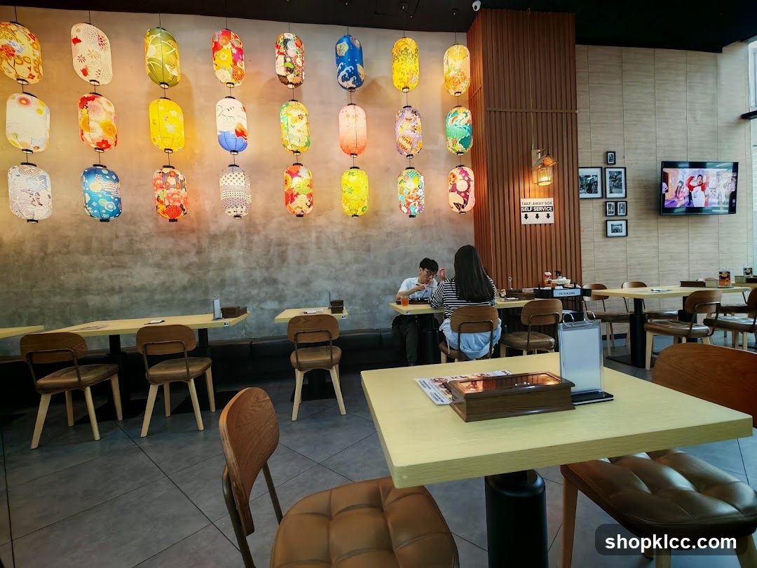 Restaurant Interior with Japanese Lanterns