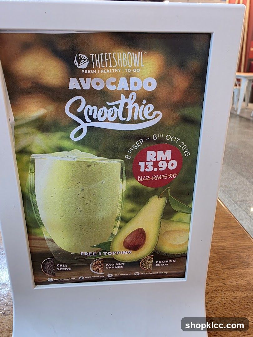 Avocado Smoothie Promotion