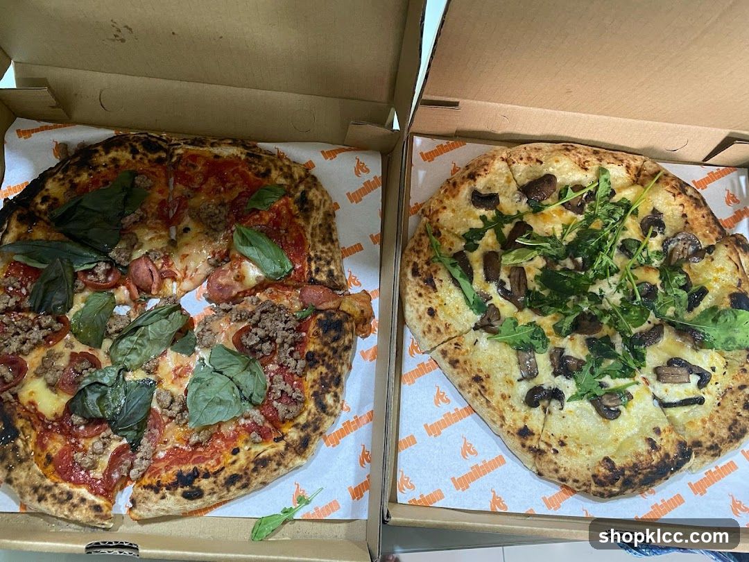 Two Pizzas in Boxes