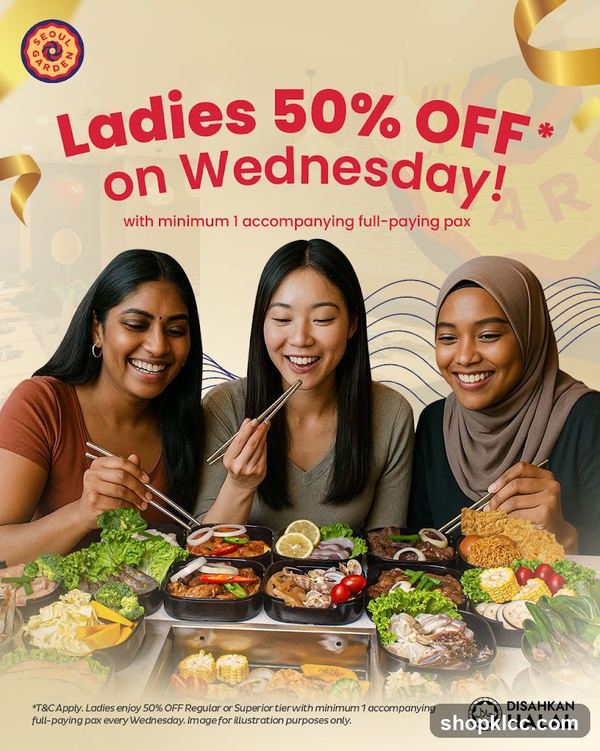 Ladies 50% OFF on Wednesday