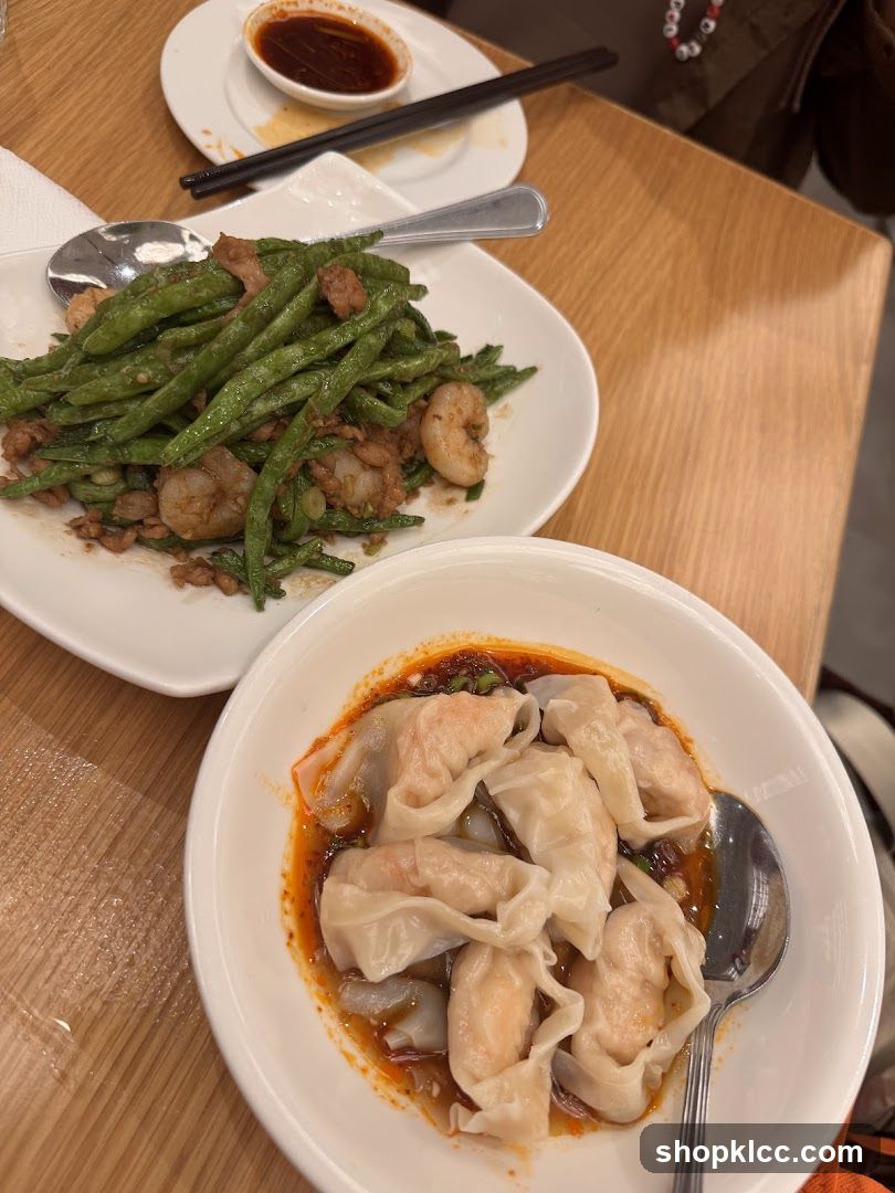 Wontons and Green Beans