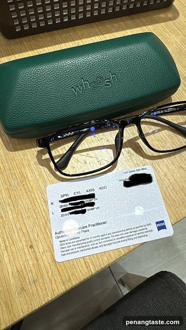 Eyeglasses and Prescription Card