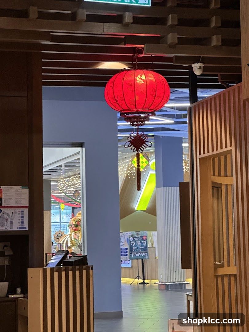 Interior view with Chinese lantern