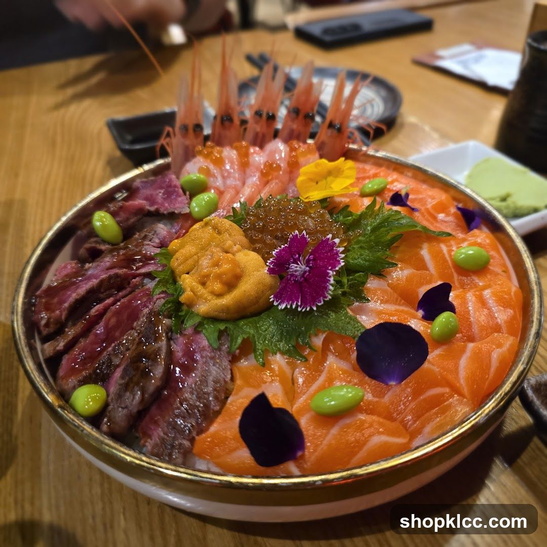 Seafood and Beef Donburi