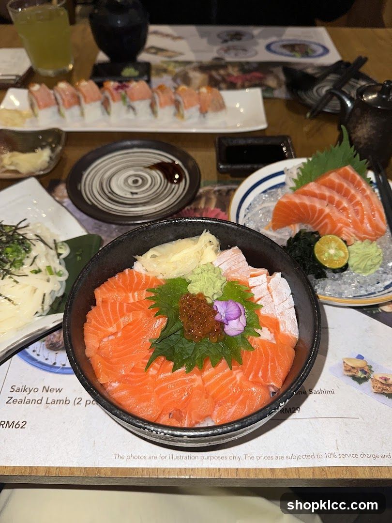 Salmon Sashimi and Sushi