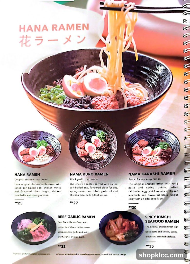 HANA RAMEN Menu