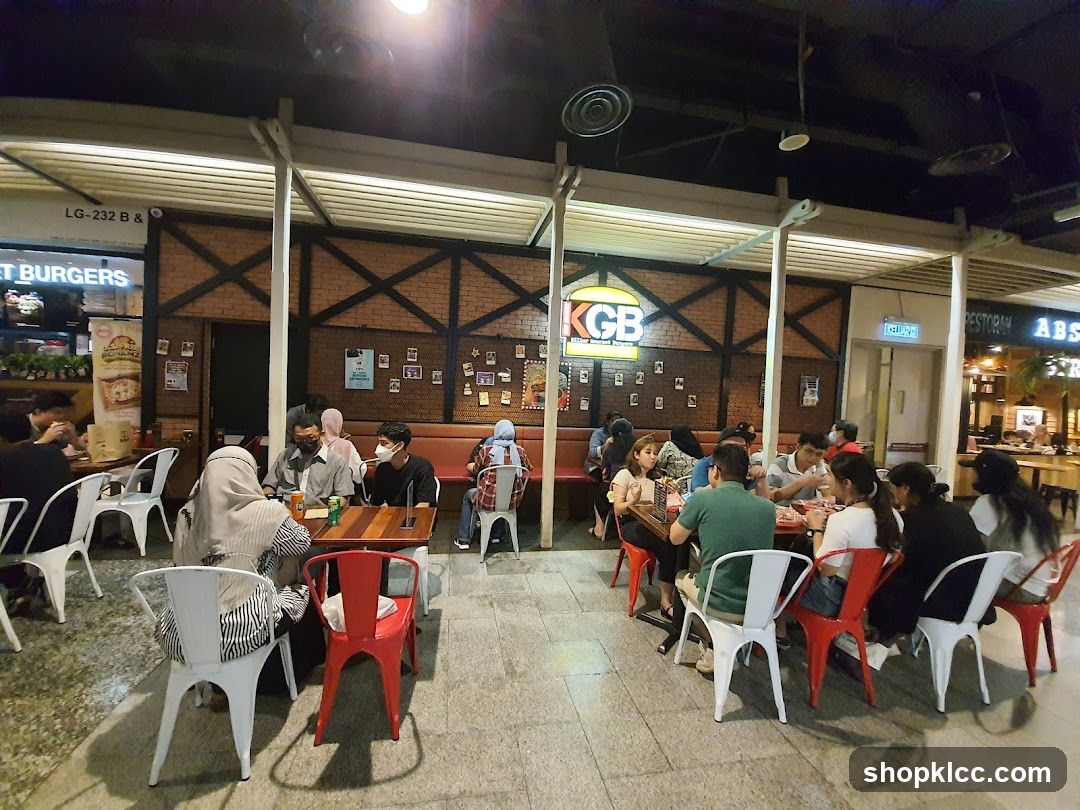 Diners at KGB Killer Gourmet Burgers