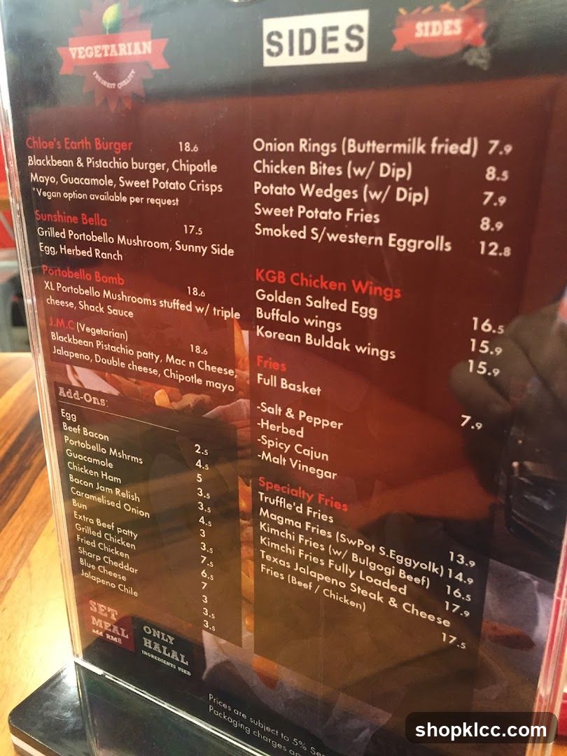 Sides Menu