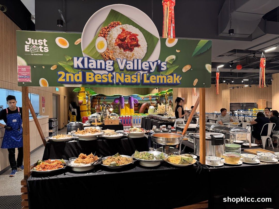 Buffet Spread with "Klang Valley's 2nd Best Nasi Lemak" Banner