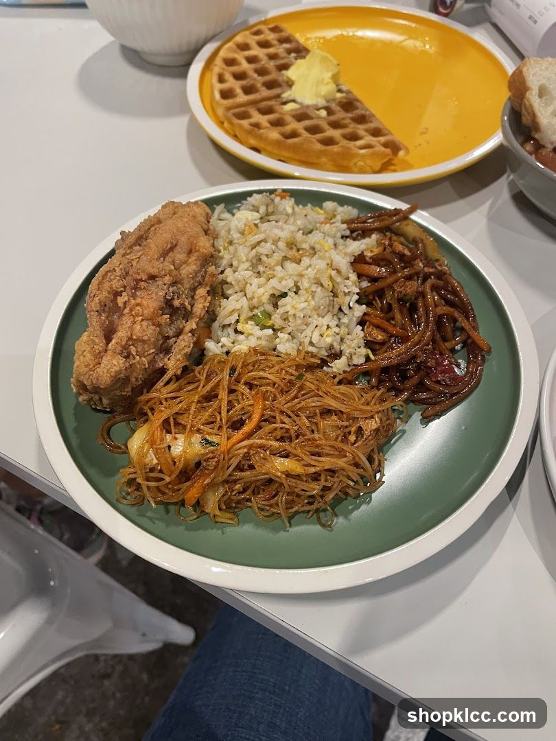Fried Chicken and Noodles