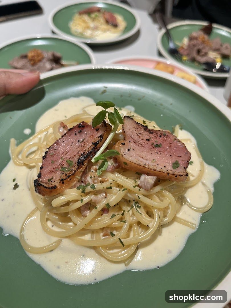 Spaghetti Carbonara with Bacon