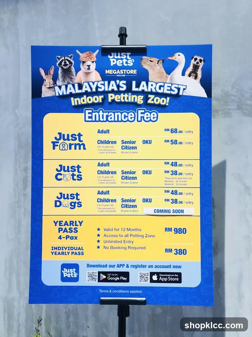 Just Pets Megastore Entrance Fee