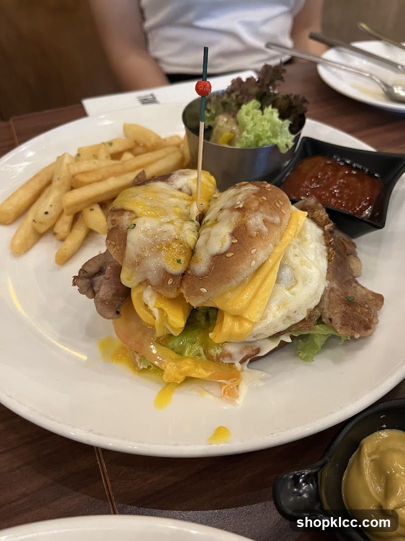 Cheesy Burger with Fries